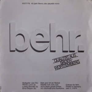 WERNER LENER Stuttgarter Jazz Trio BEHR. ep